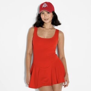 Wild Fable Game Day Drop Waist Mini Dress w Shorts XS NWT